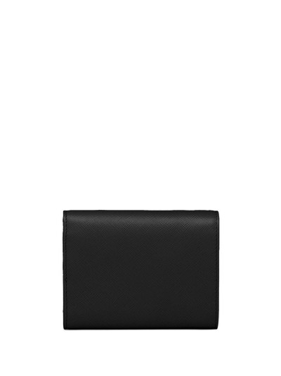 Prada logo plaque wallet outlook