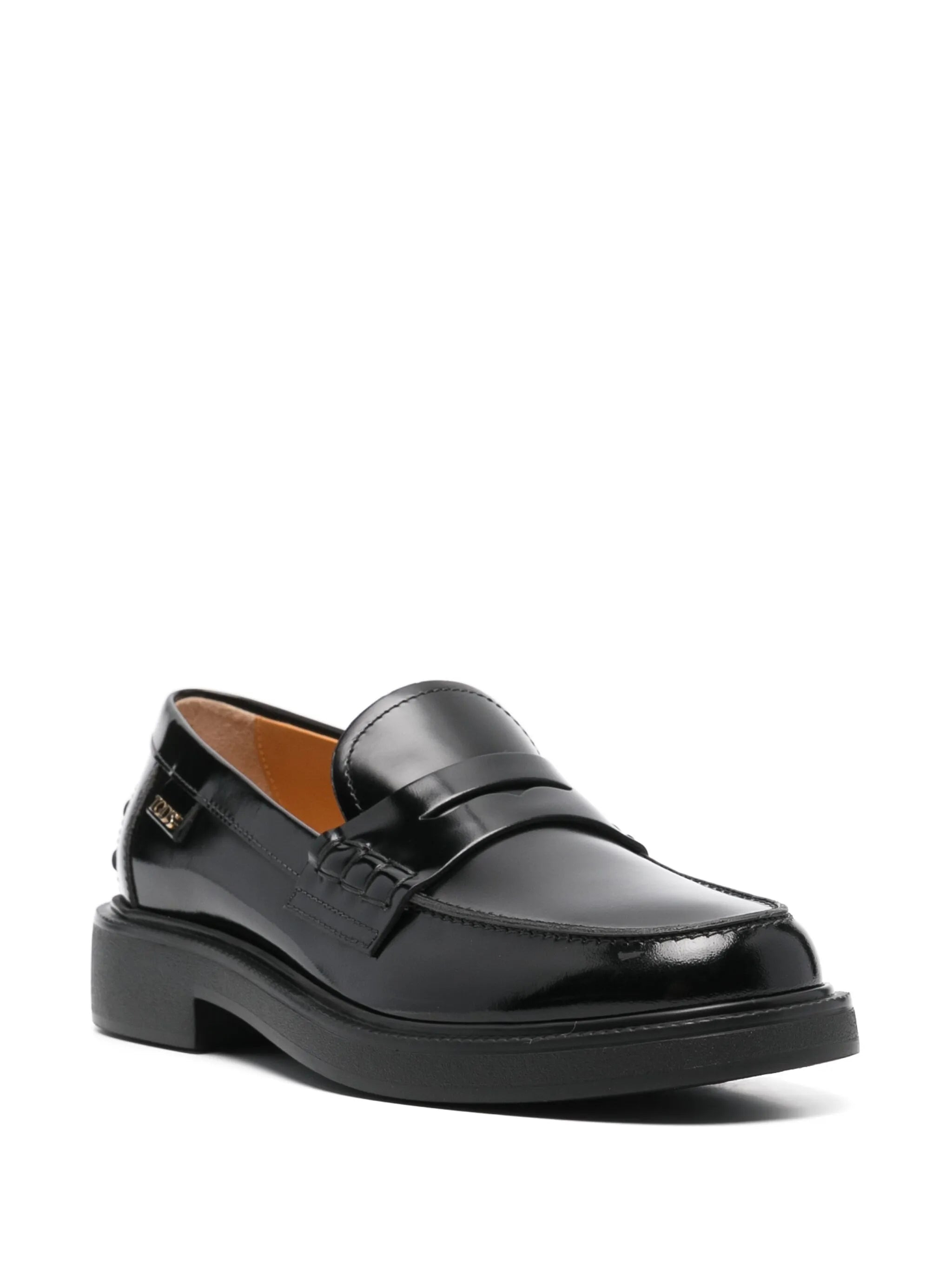 logo-lettering loafers - 2