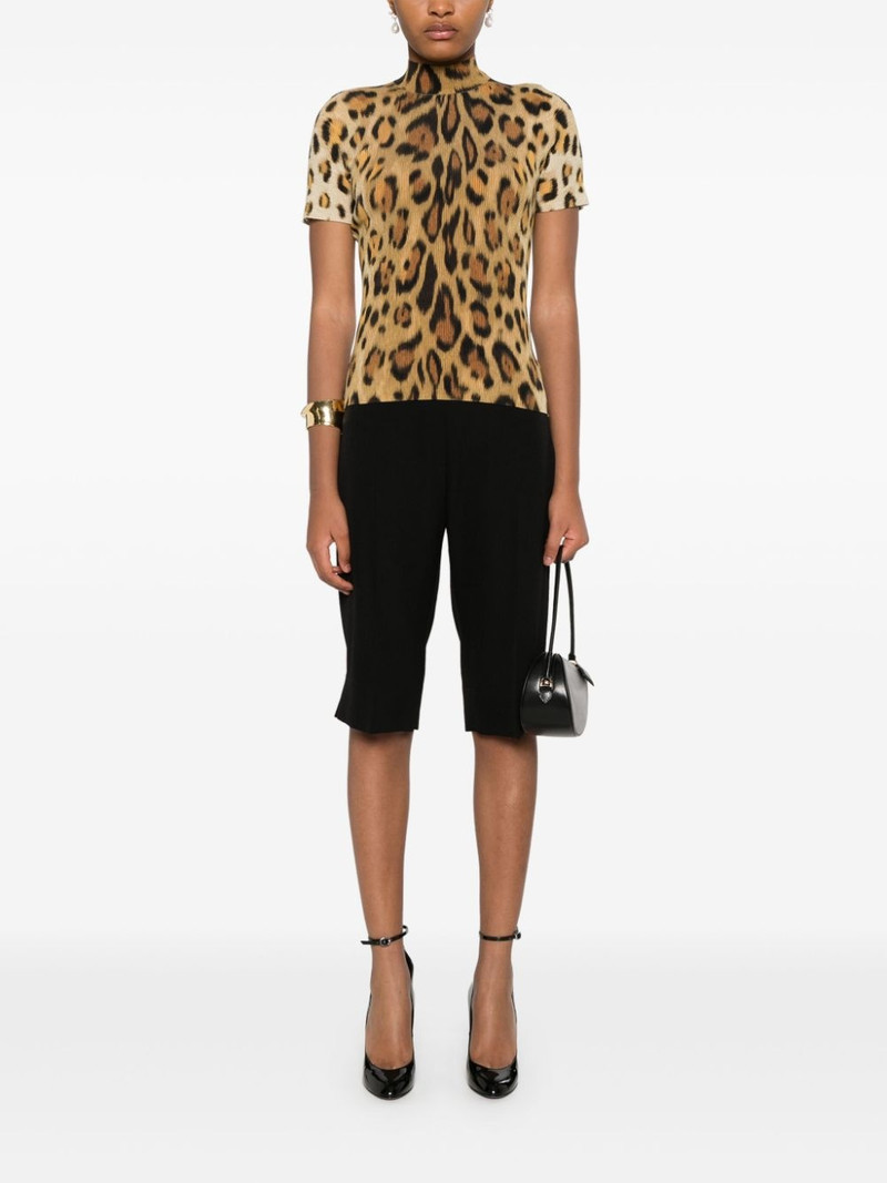 Oscar de la Renta jaguar-pattern T-shirt outlook
