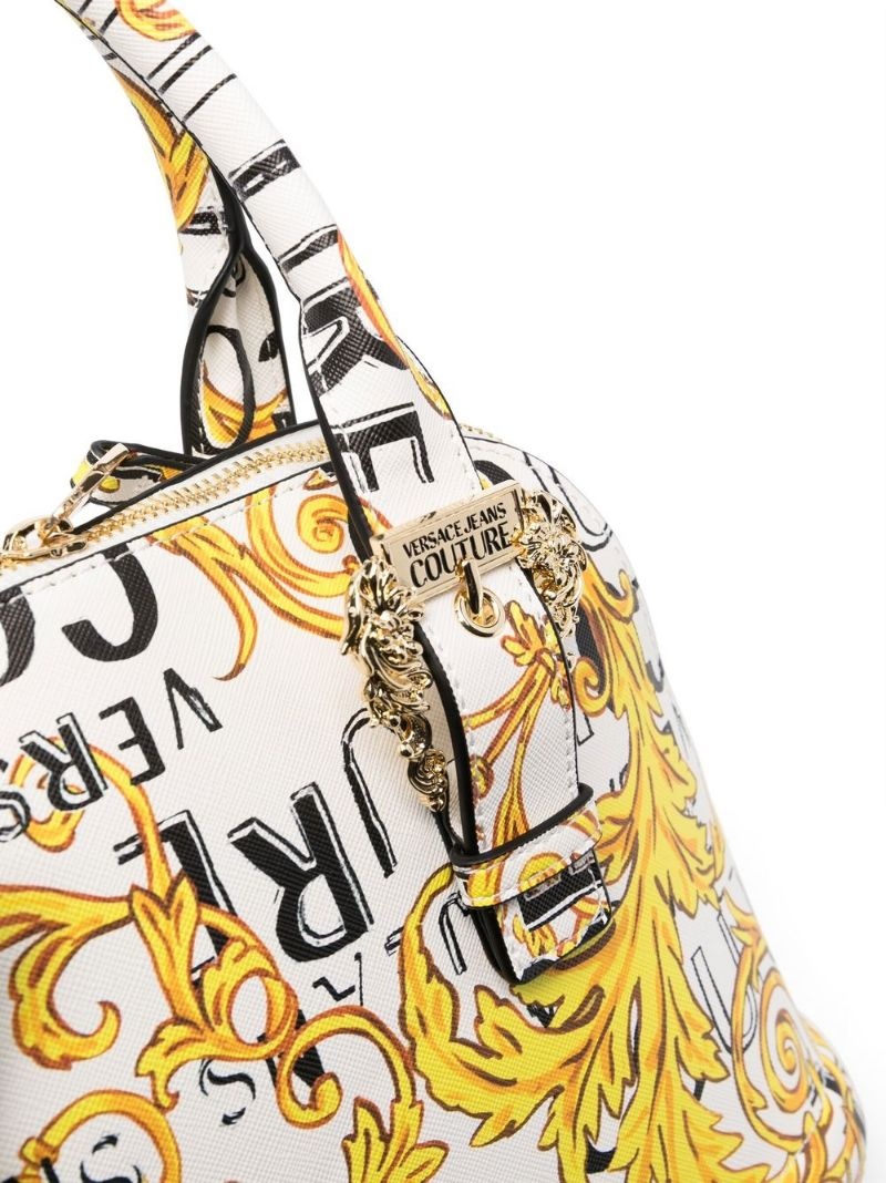 Barocco-print logo-buckle tote bag - 8