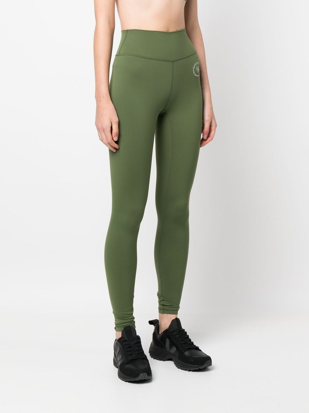 logo-print detail leggings - 3