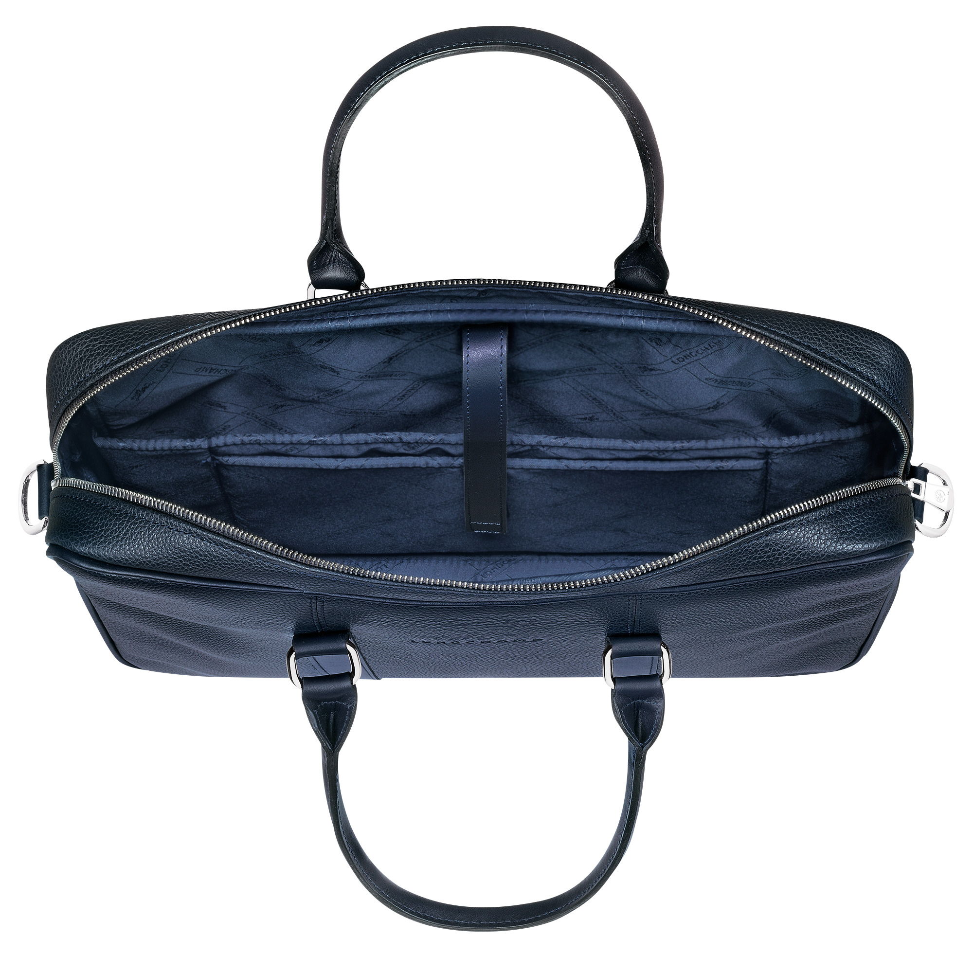 Le Foulonné S Briefcase Navy - Leather - 5