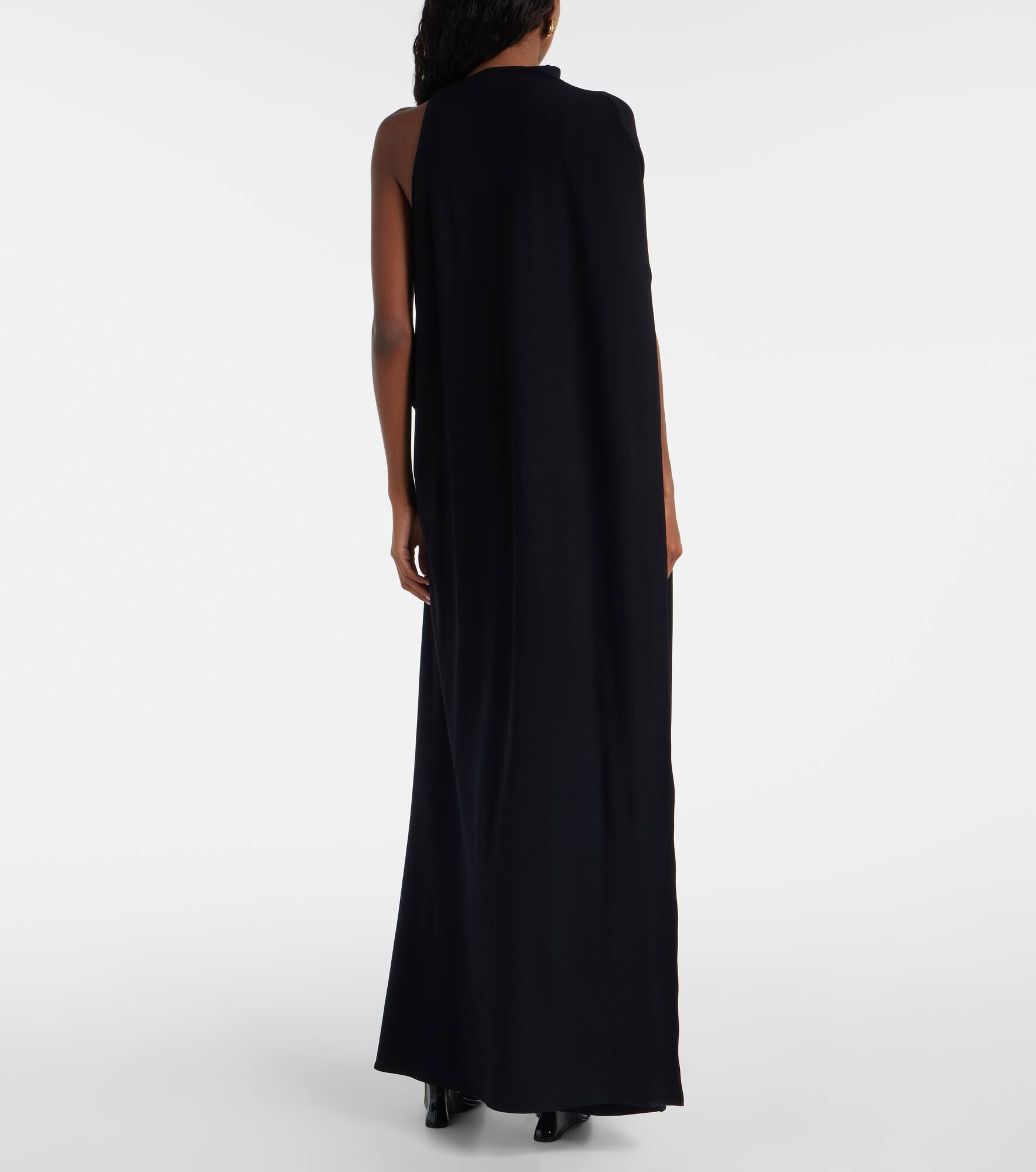 Caped asymmetric gown - 3