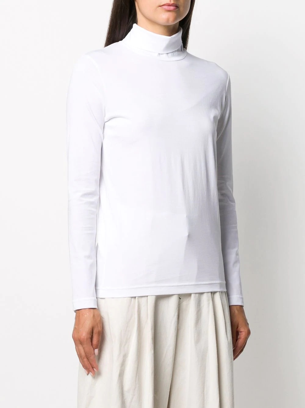 roll neck cotton top - 3