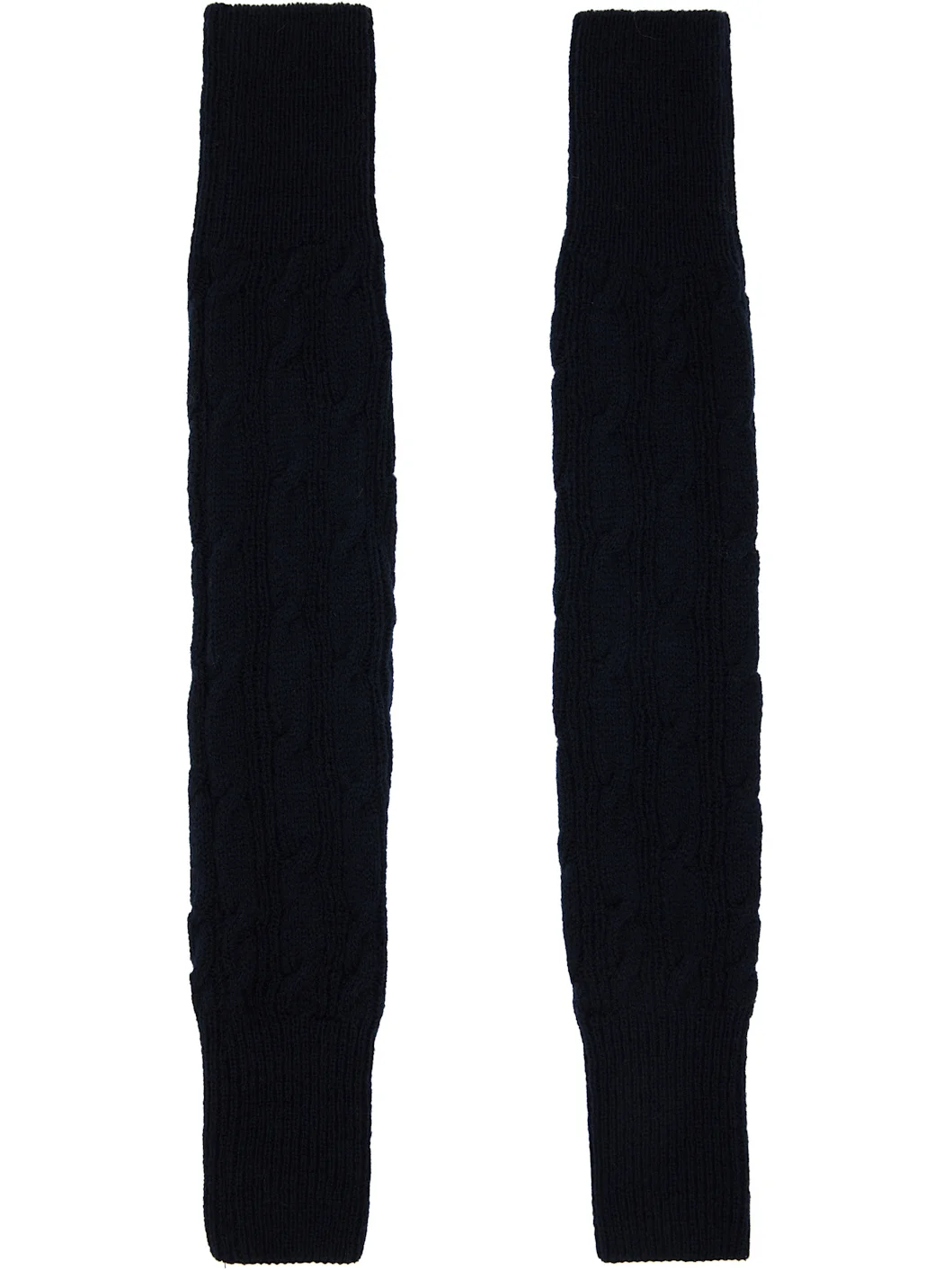 Black Wool Arm Warmers - 1