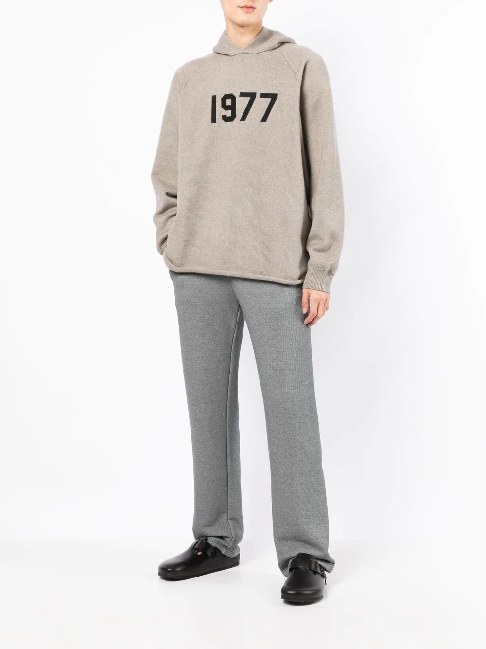 1977-print pullover hoodie - 2