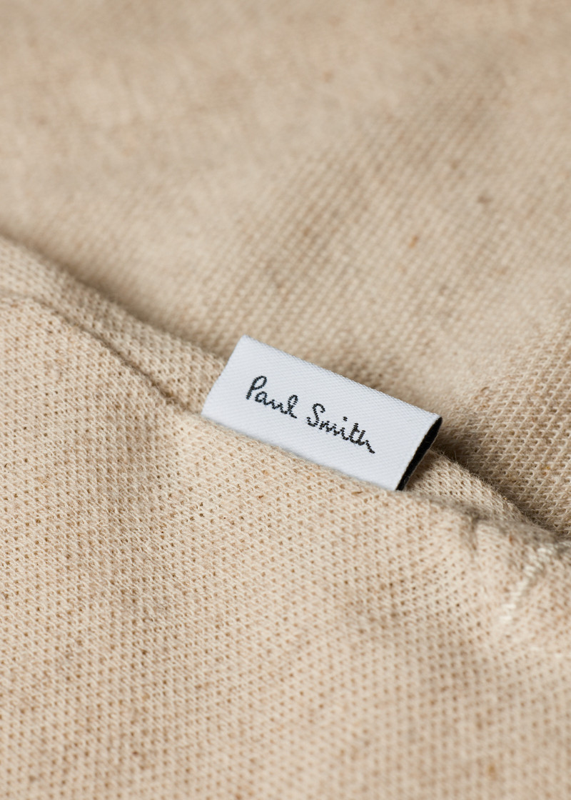 Ecru Cotton-Linen Pique Polo Shirt 8