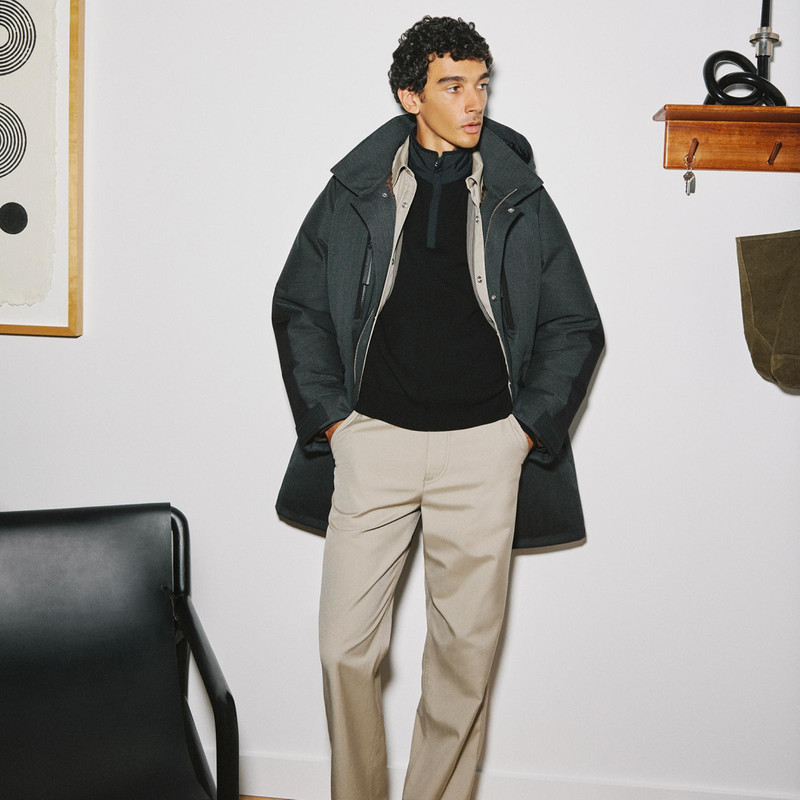 Hooded Parka in Wool-Blend Twill 8