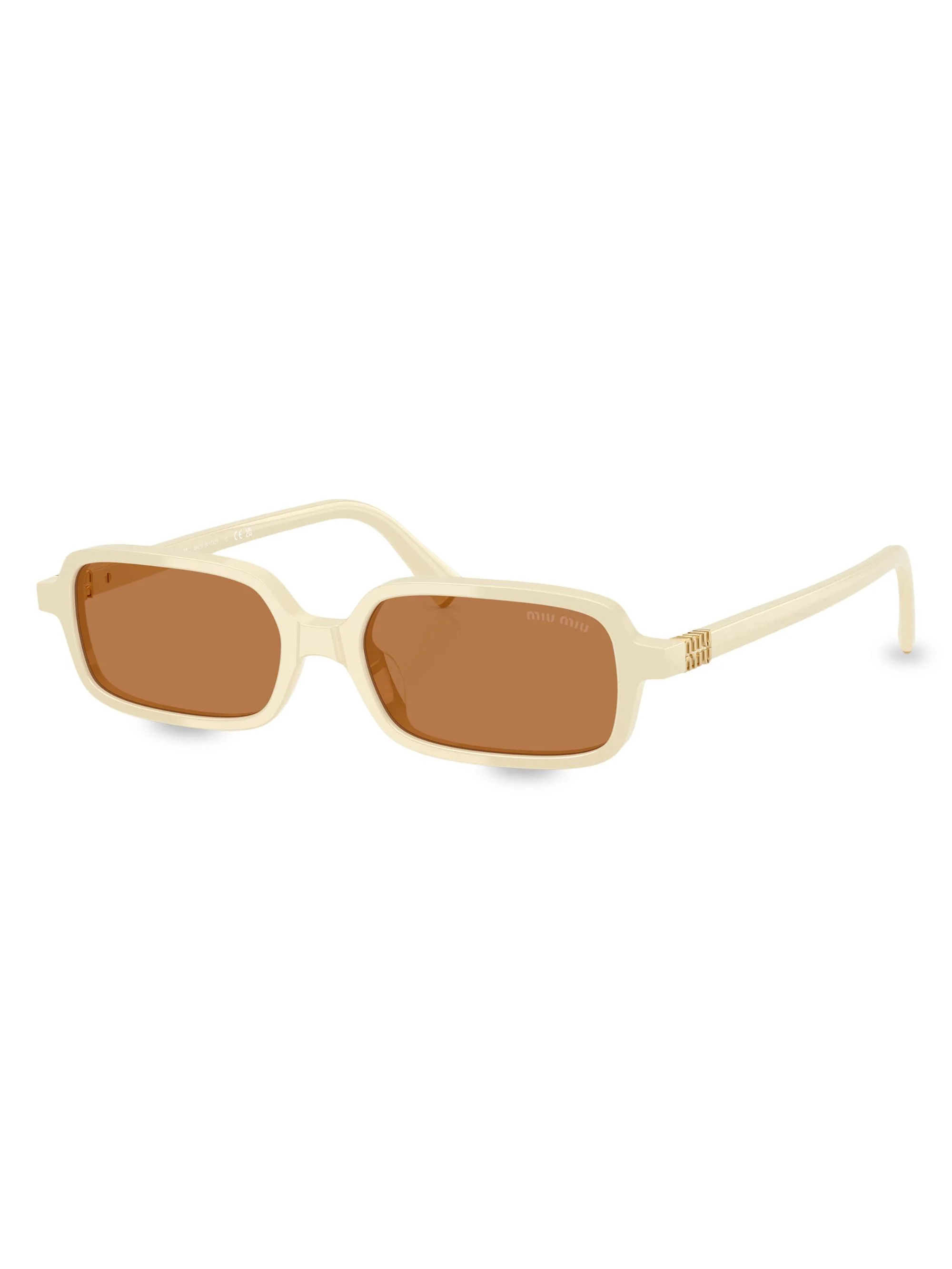 Women's 51MM Rectangular Sunglasses - Ivory Brown - 1