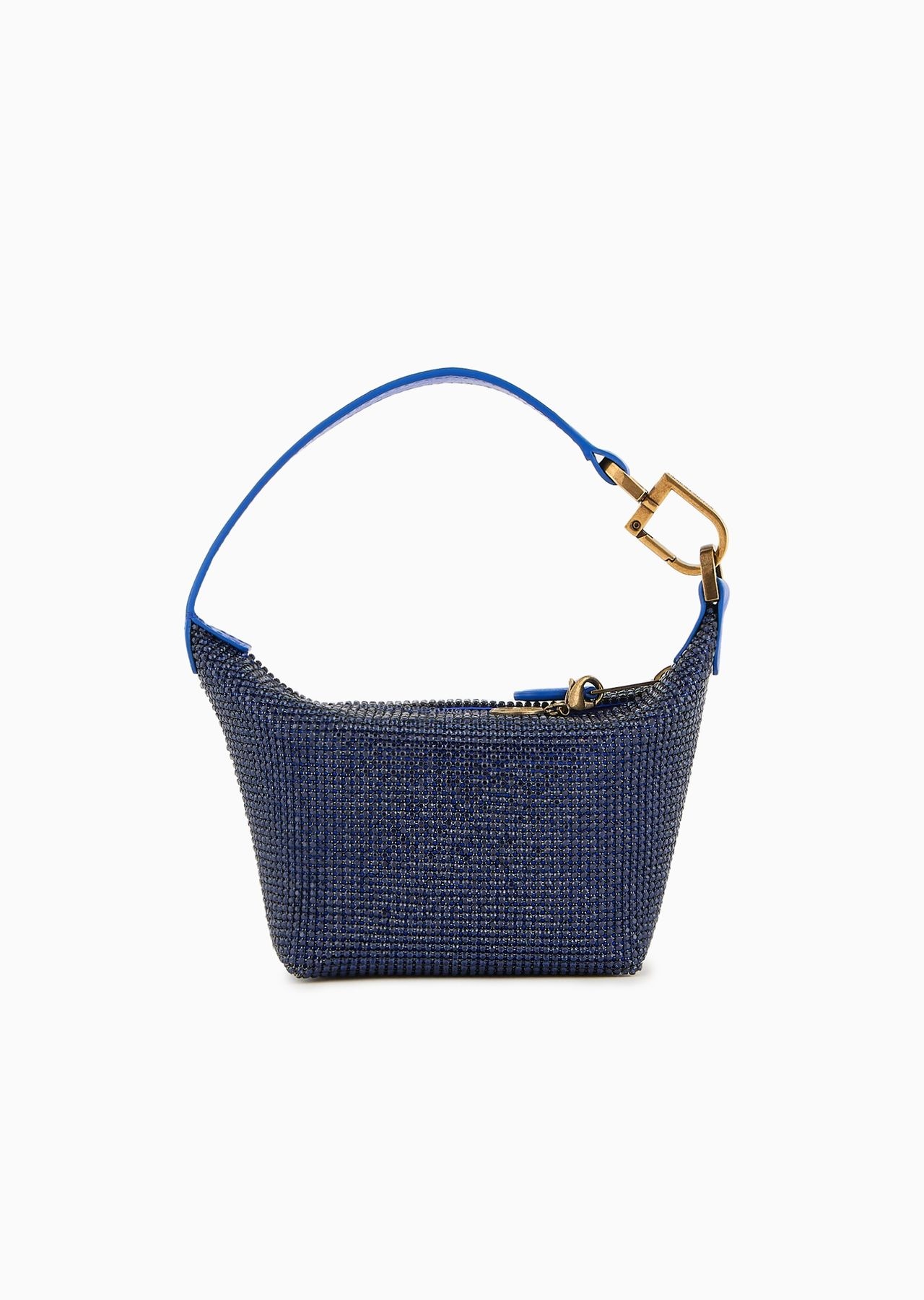 La Prima Soft mini handbag in metallic knit with rhinestones - 3