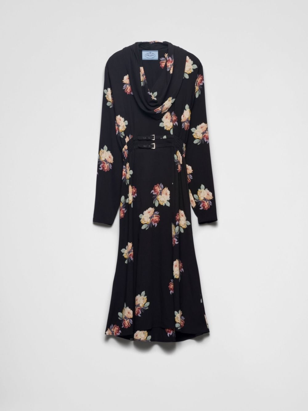 floral-print sablÃ© midi dress - 1