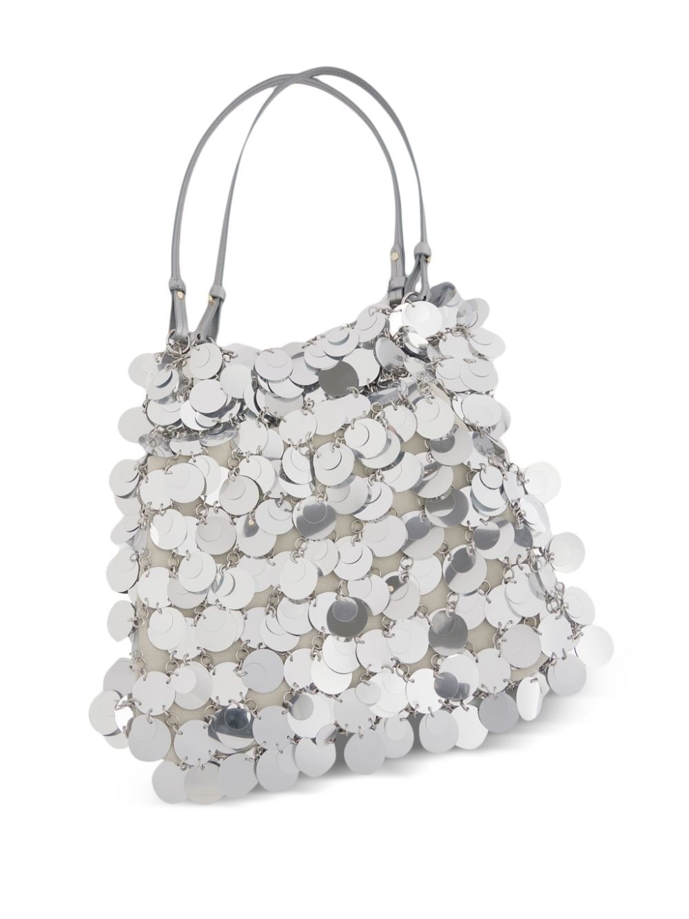 large sequinned shoulder bag - 7
