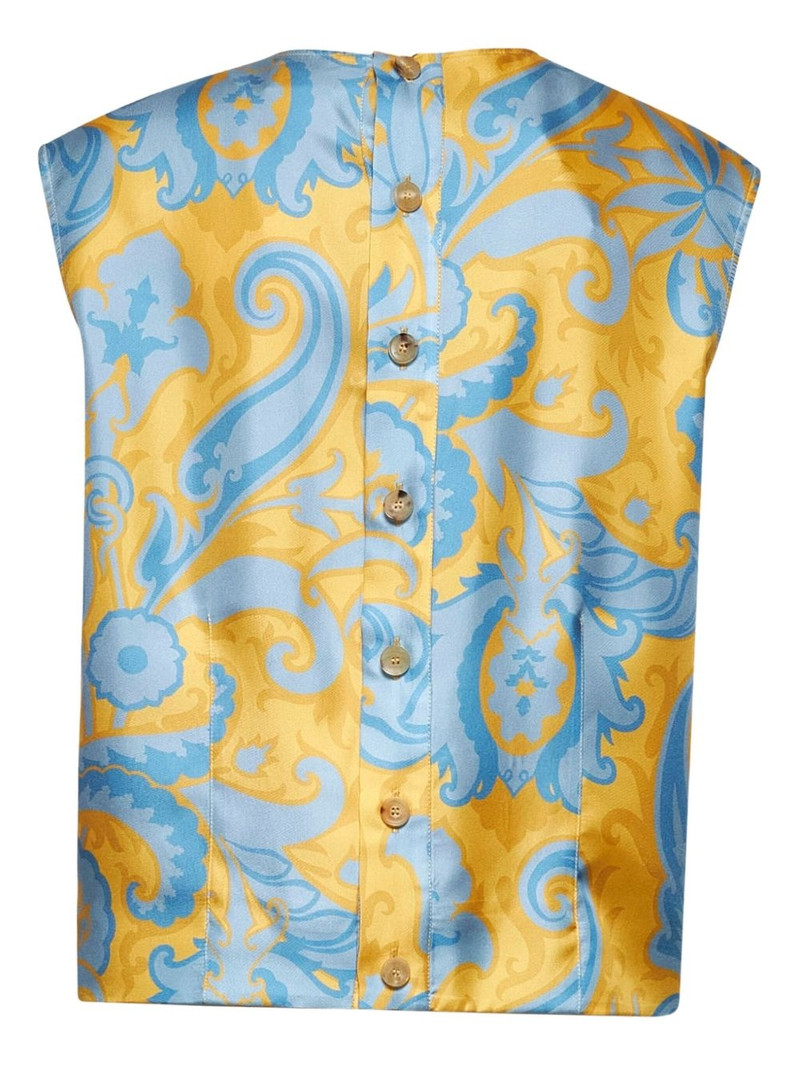 Etro paisley-print button-fastening top outlook