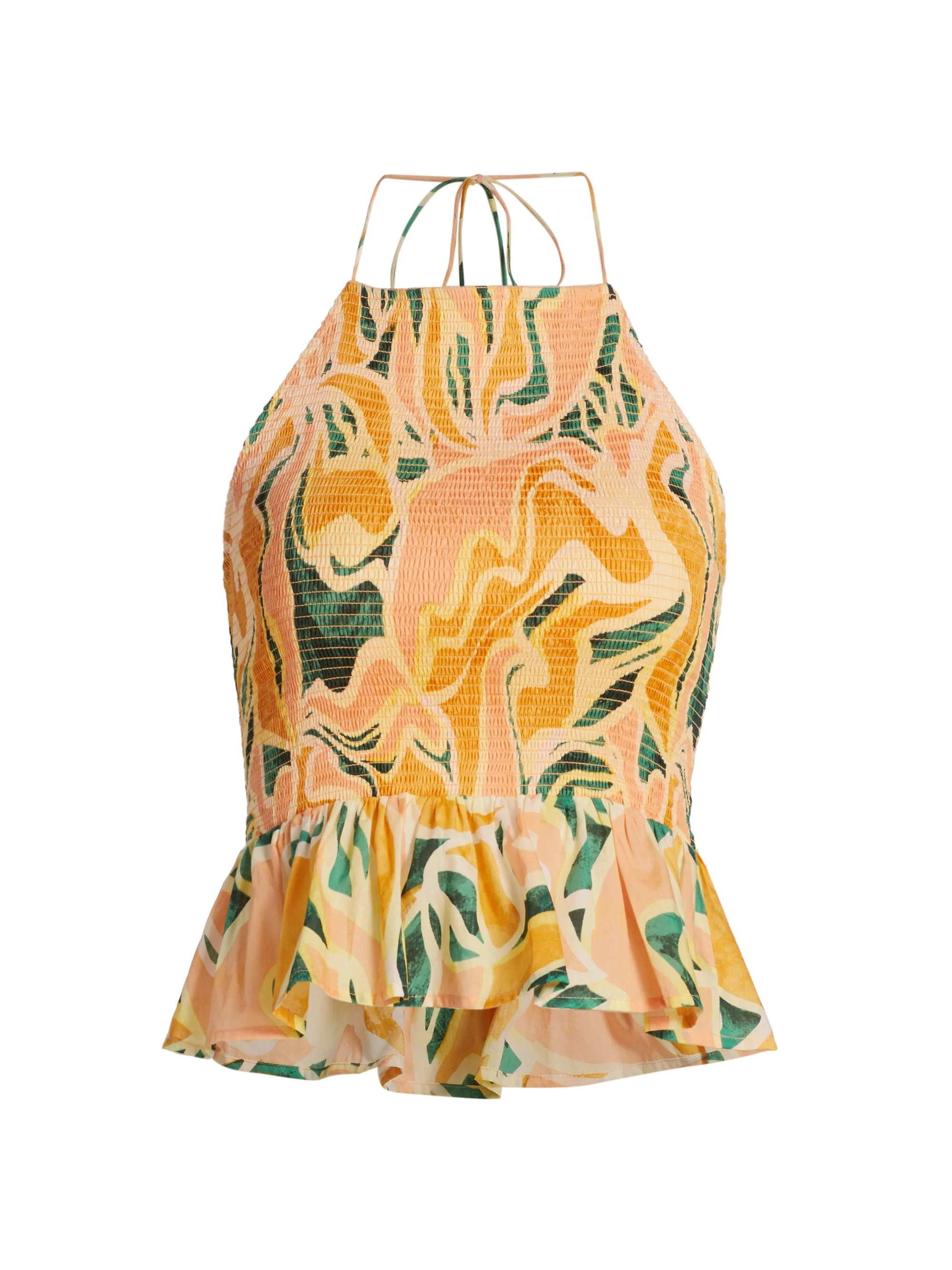 Women's Gwendolyn Abstract Cotton Sleeveless Top - Tulum - 1