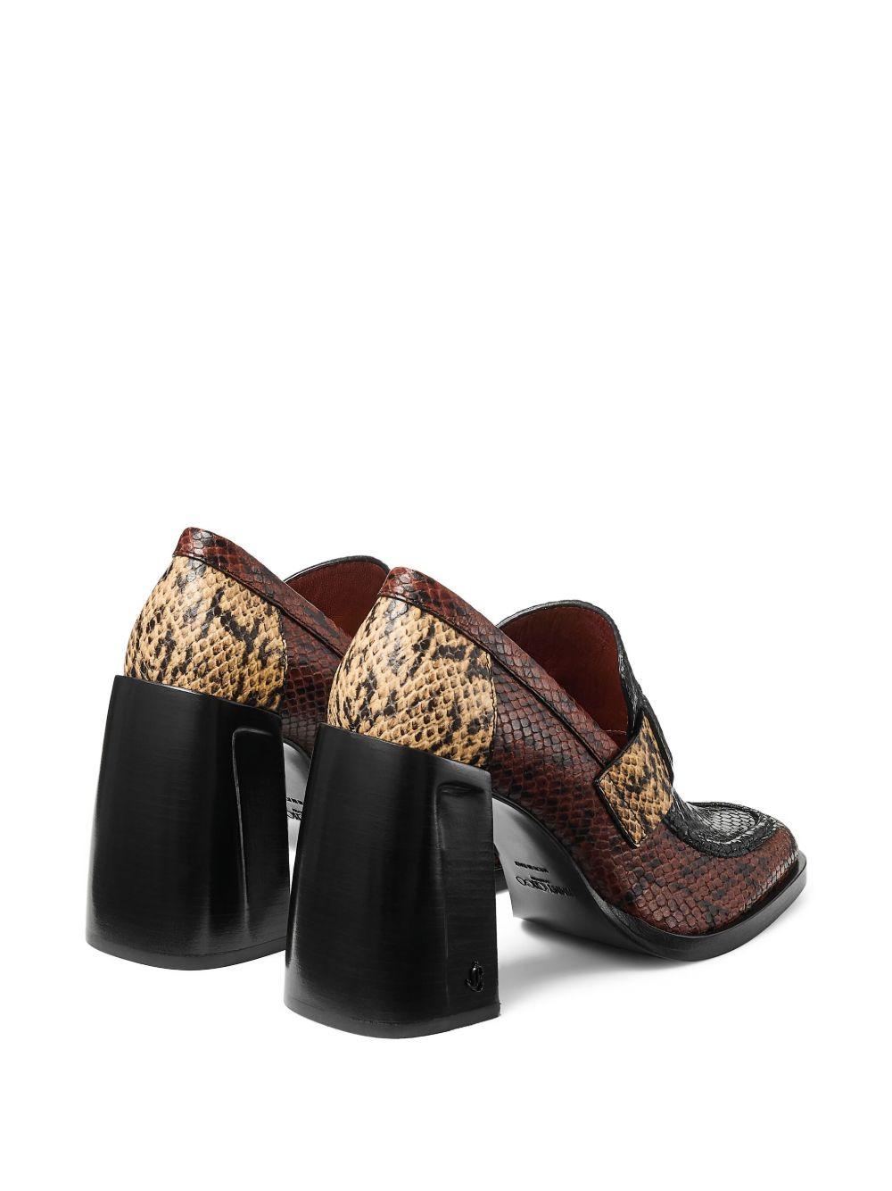 80mm Tylor snakeskin-effect block-heel pumps - 3