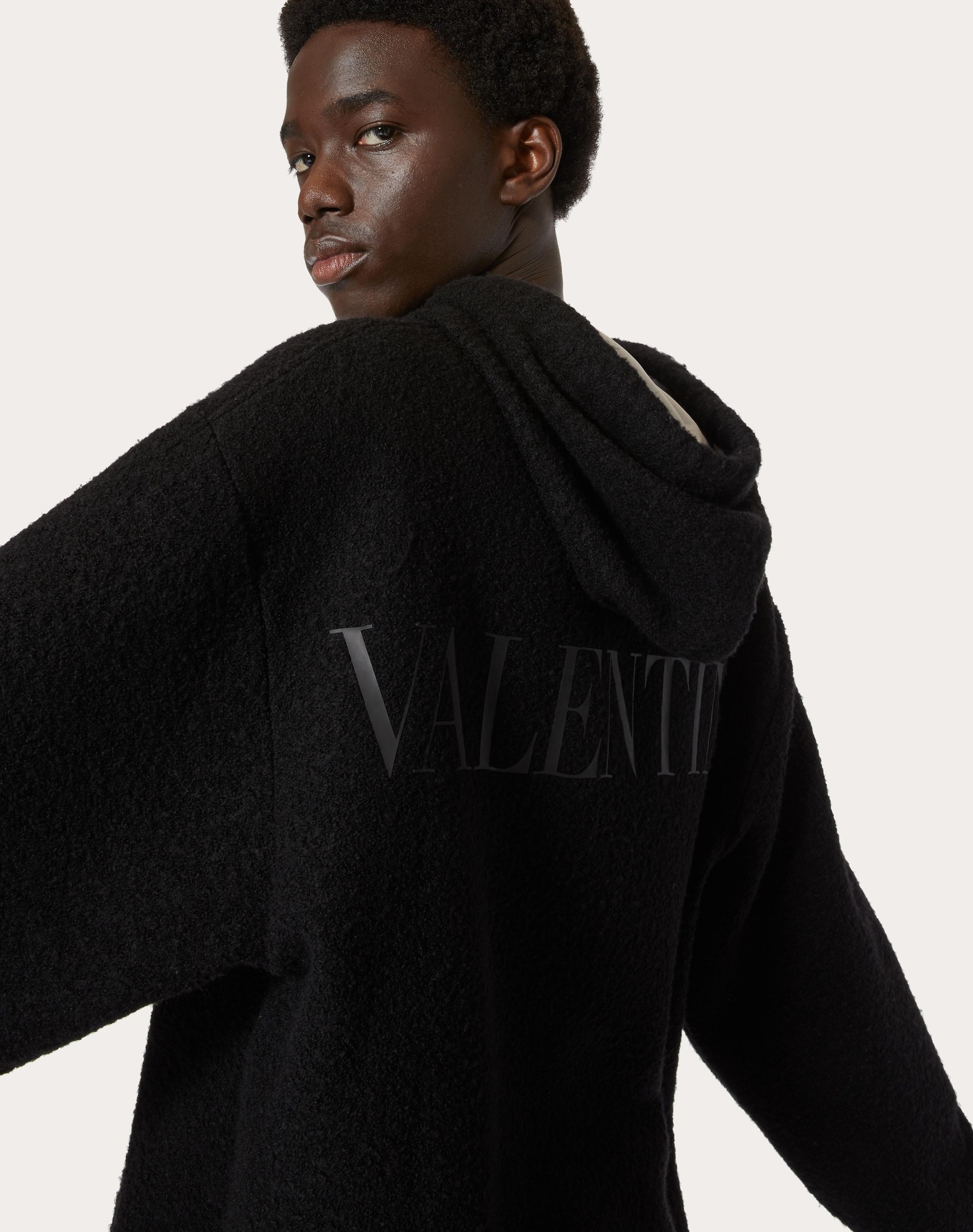 SWEATSHIRT IN TWEED WITH VALENTINO PRINT - 5