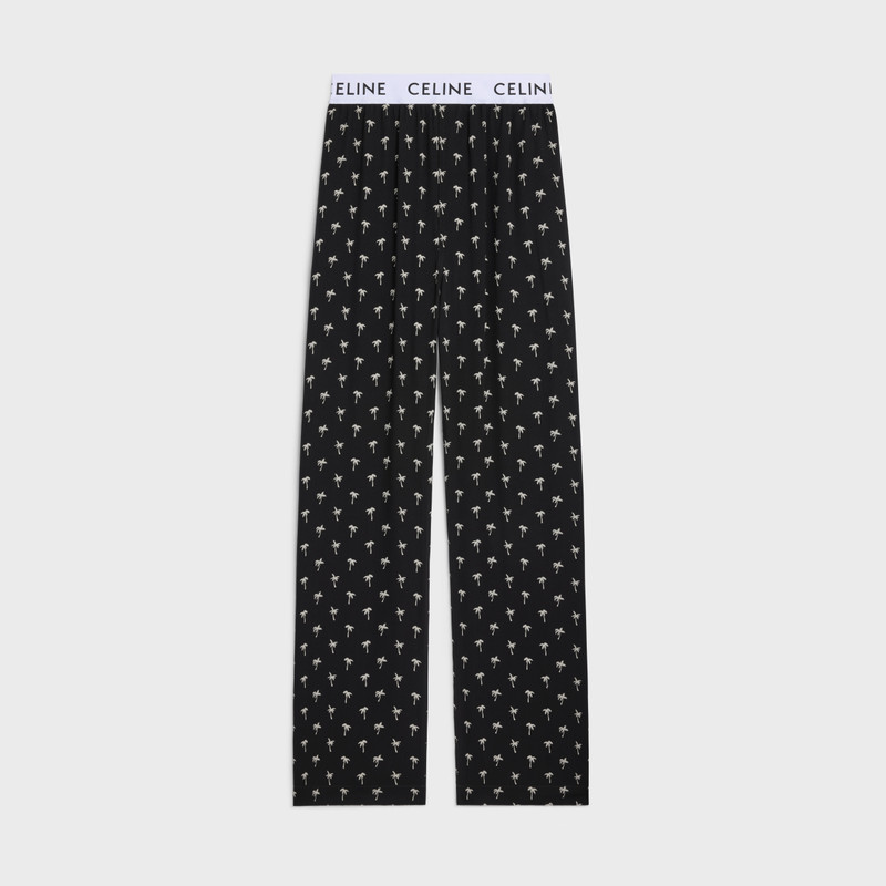 pajama pants in printed viscose 1