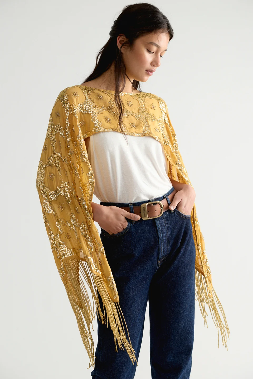 Stardust Fringe Poncho - 1