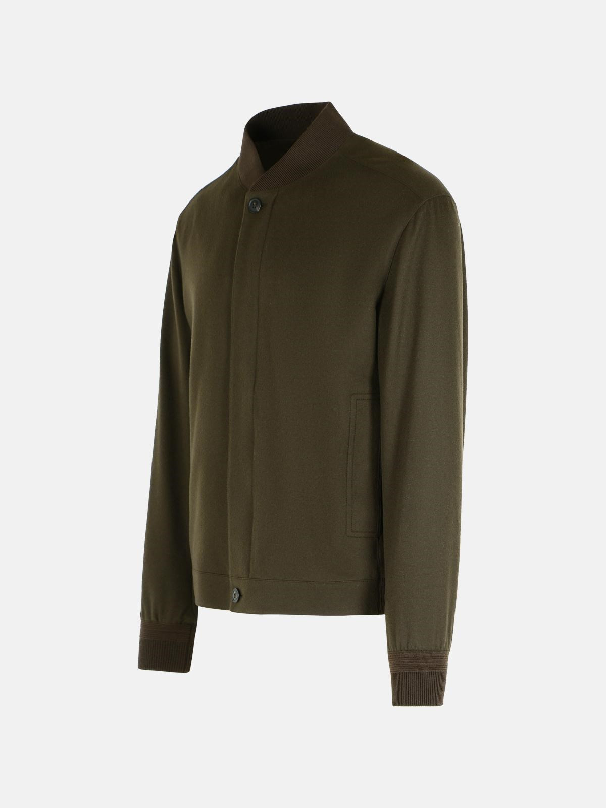 CHOCOLATE CASHMERE BOMBER JACKET - 2