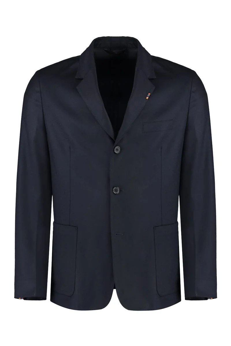 PAUL SMITH WOOL-CASHMERE BLEND TWO-BUTTON BLAZER - 1