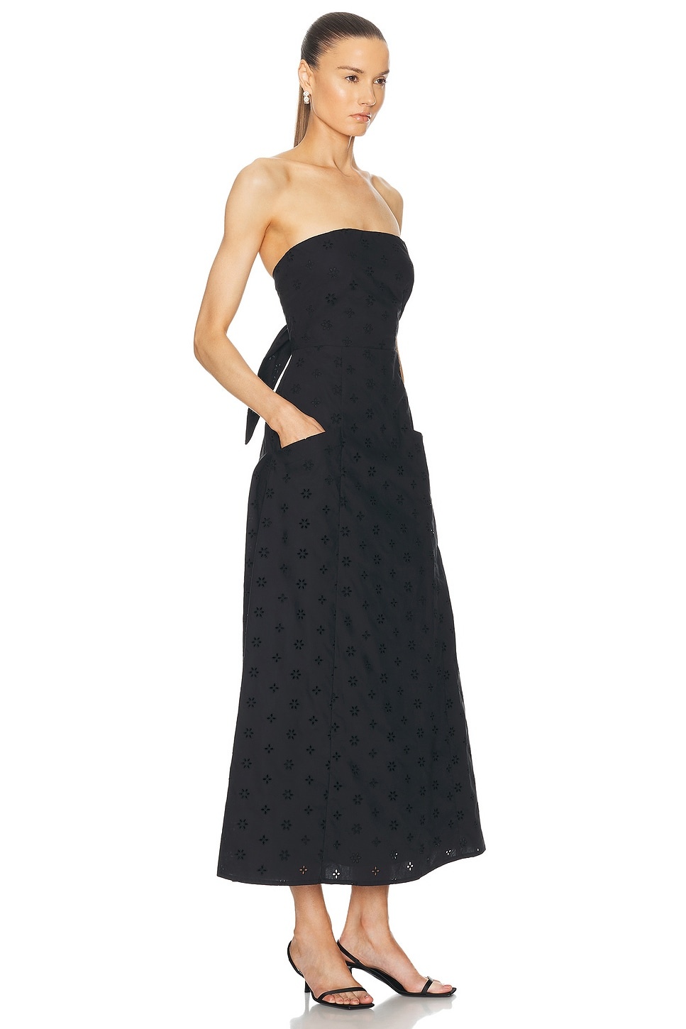 Broderie Strapless Dress - 2