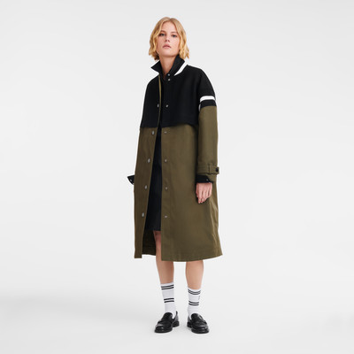 Longchamp Teddy spirit trench Khaki - Gabardine and wool outlook