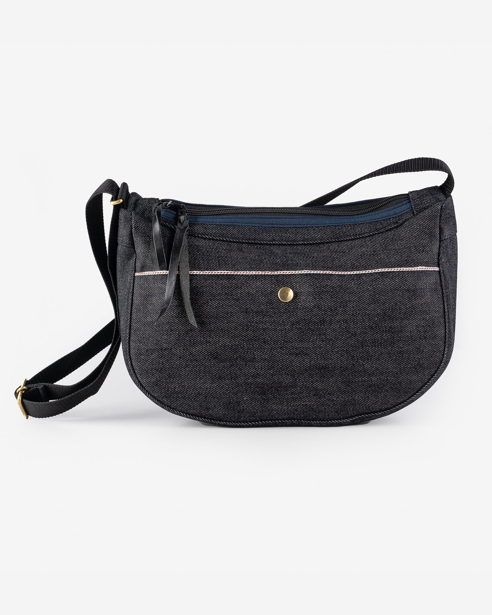 IHE-19-IND 21oz Selvedge Denim Small Shoulder Bag - Indigo - 3