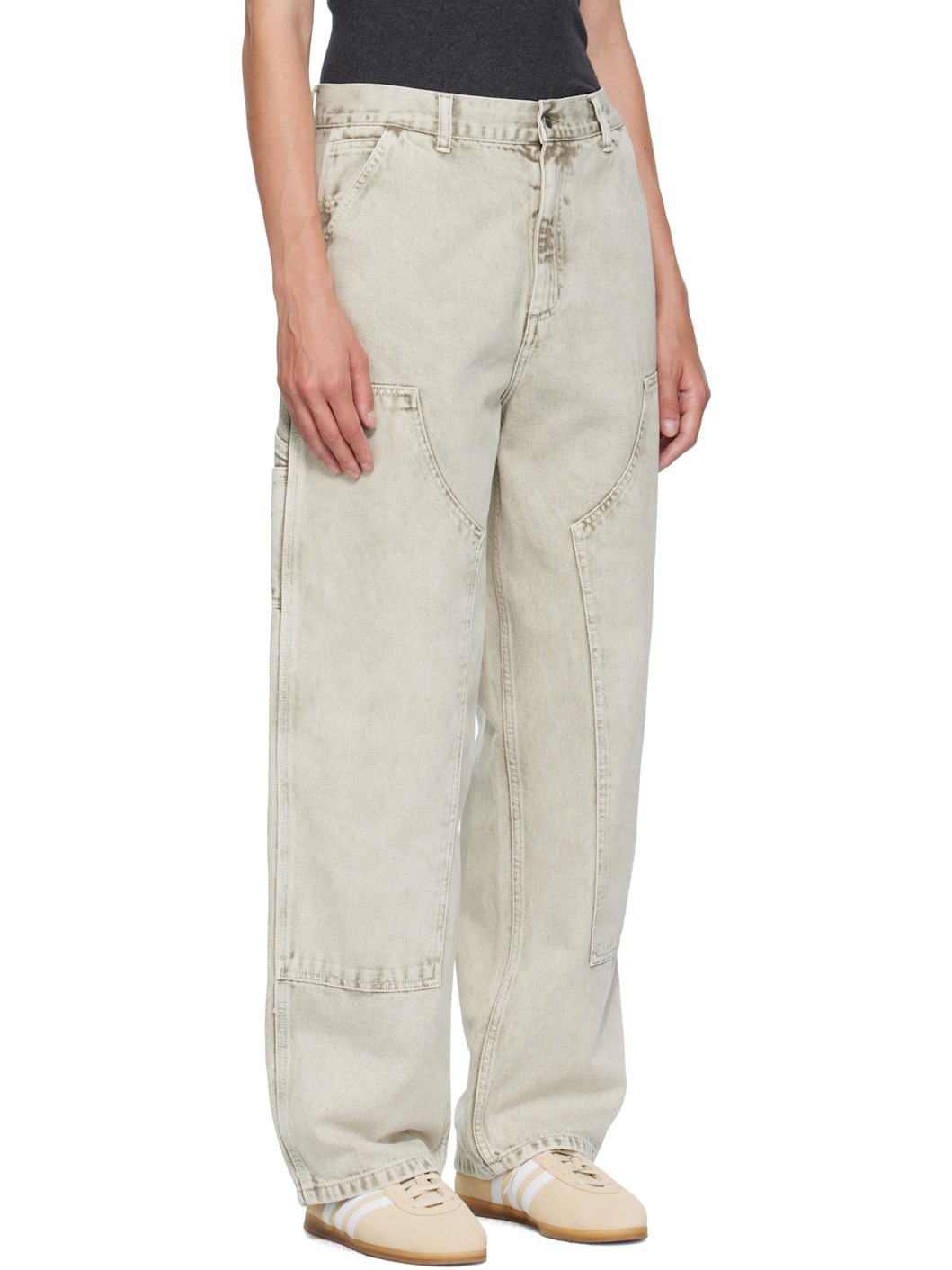 Gray Brandon Double Knee Jeans - 2