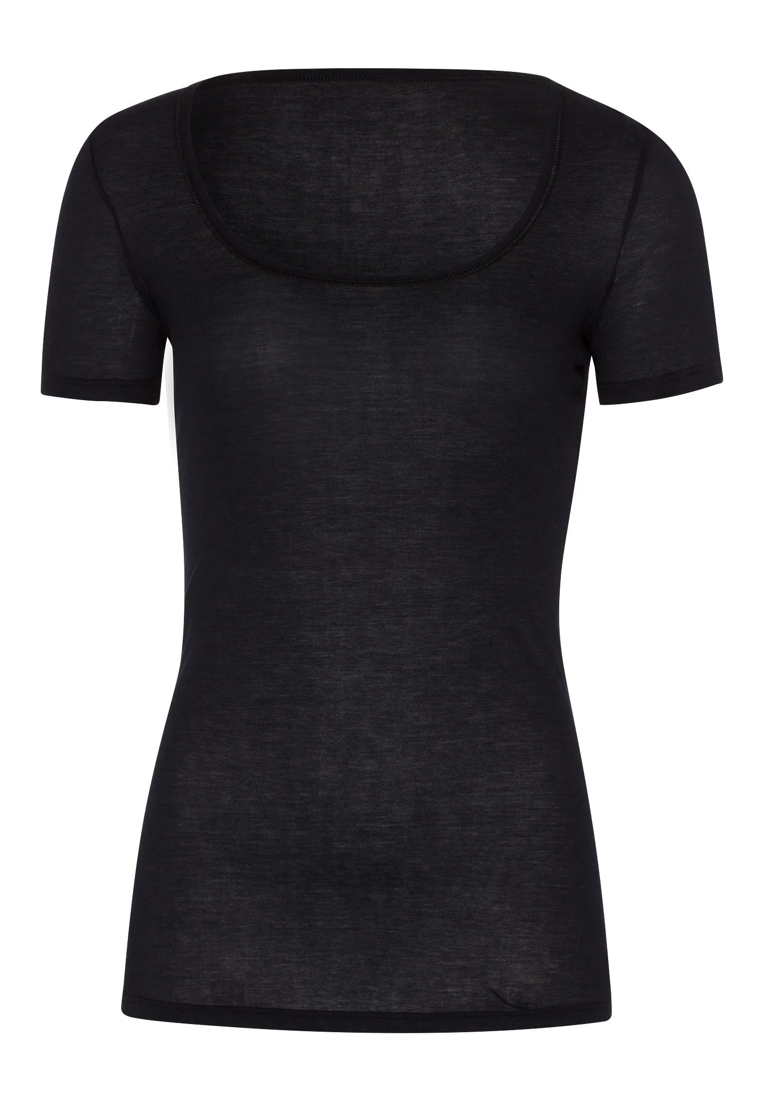 Ultralight Round Neck Cotton Fitted Top - 1