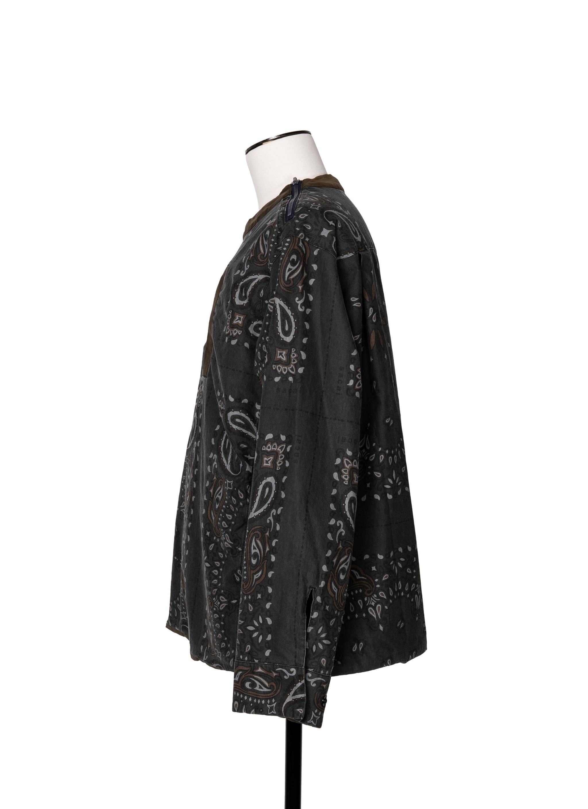 Bandana Print Reversible Pullover - 3