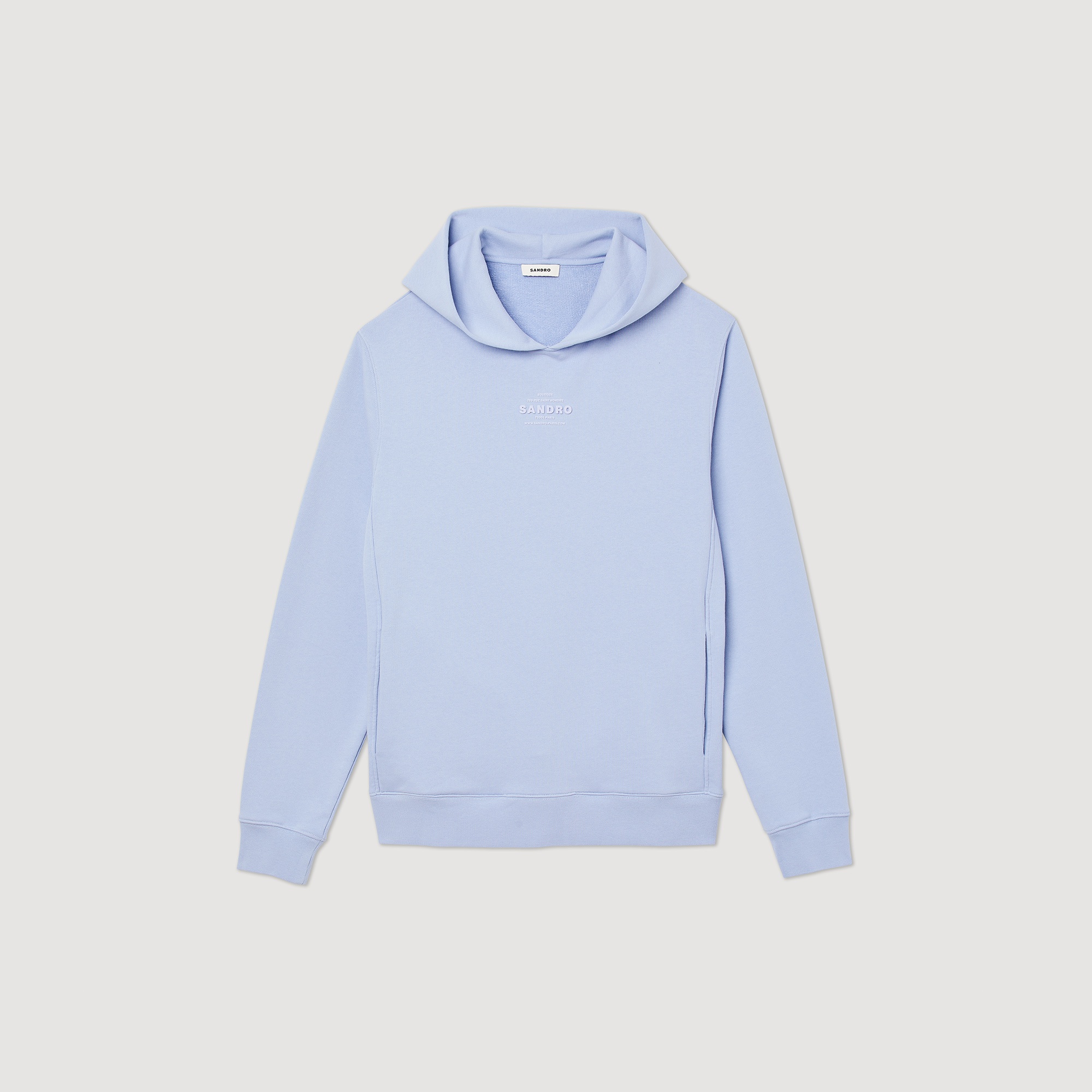 Hooded sweatshirt with rubber logo - 1