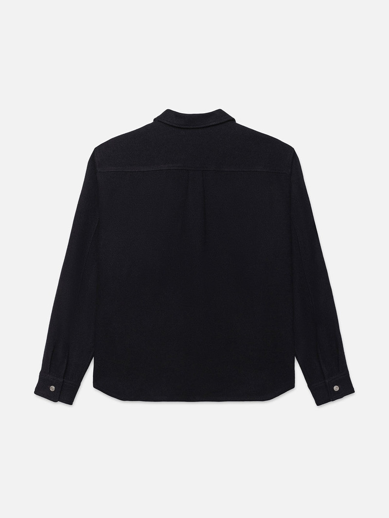 FRAME Textured Overshirt Jacket in Dark Navy outlook
