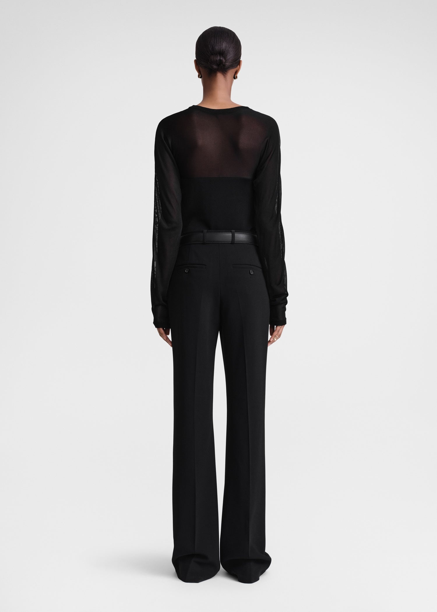 Flared evening trousers black - 4