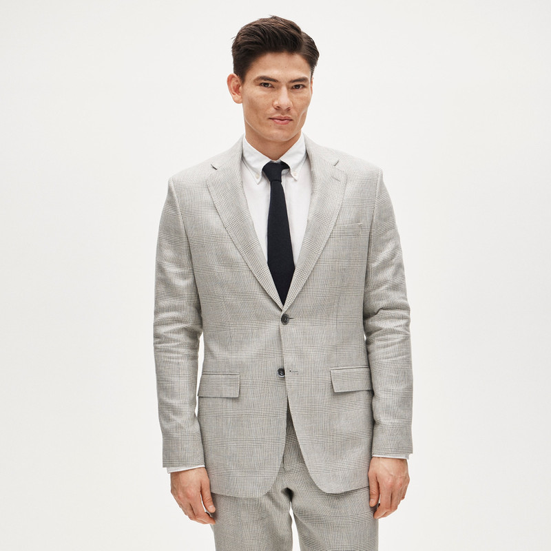 Crosby Classic-fit suit jacket in English wool-linen blend 3