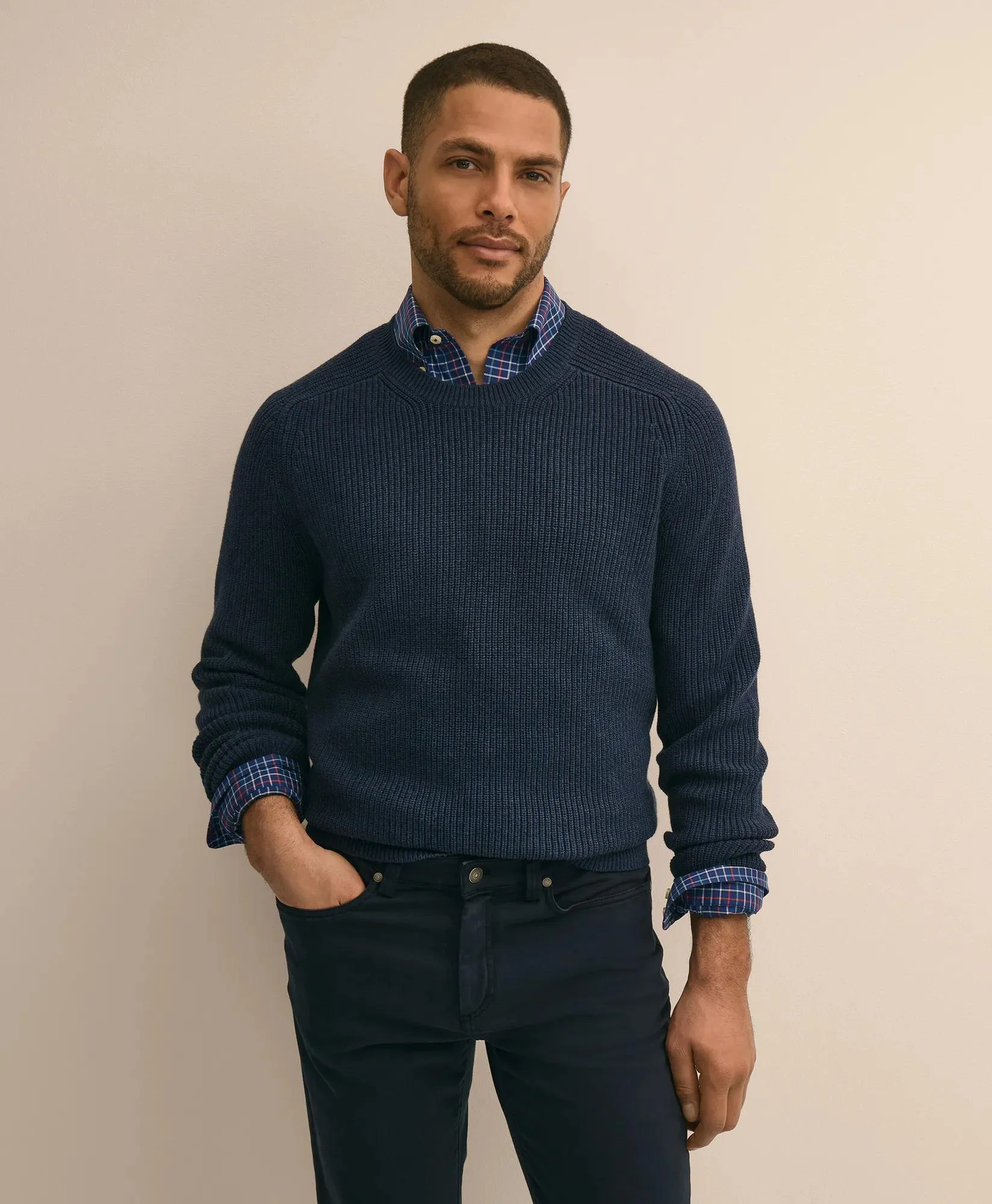 Supima® Cotton English Rib Sweater - 1