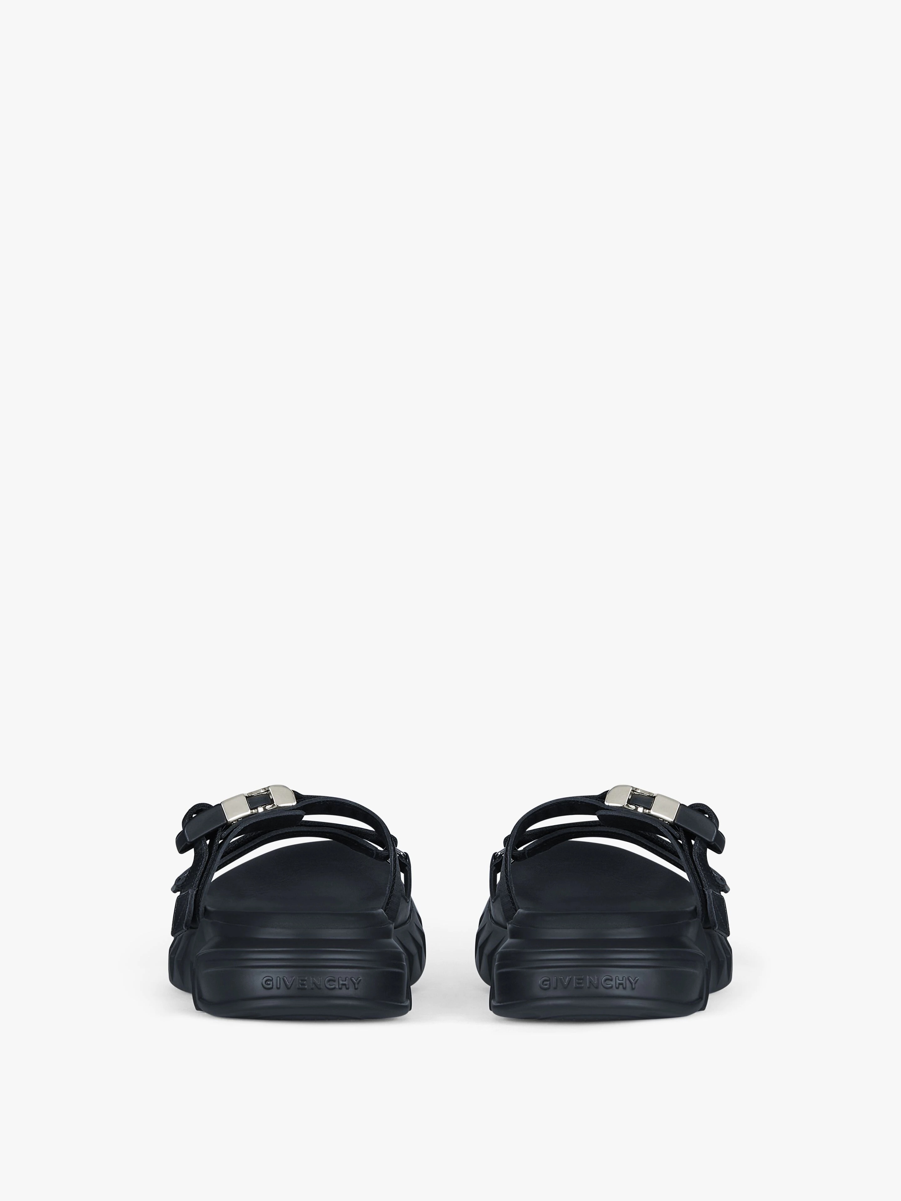 MARSHMALLOW SANDALS IN LEATHER AND CANVAS - 7