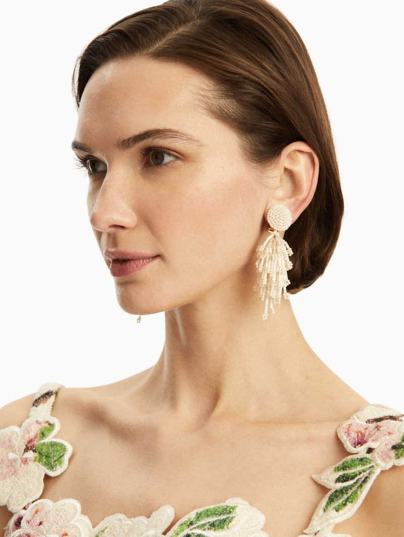 Oscar de la Renta FRINGE TASSEL EARRINGS outlook