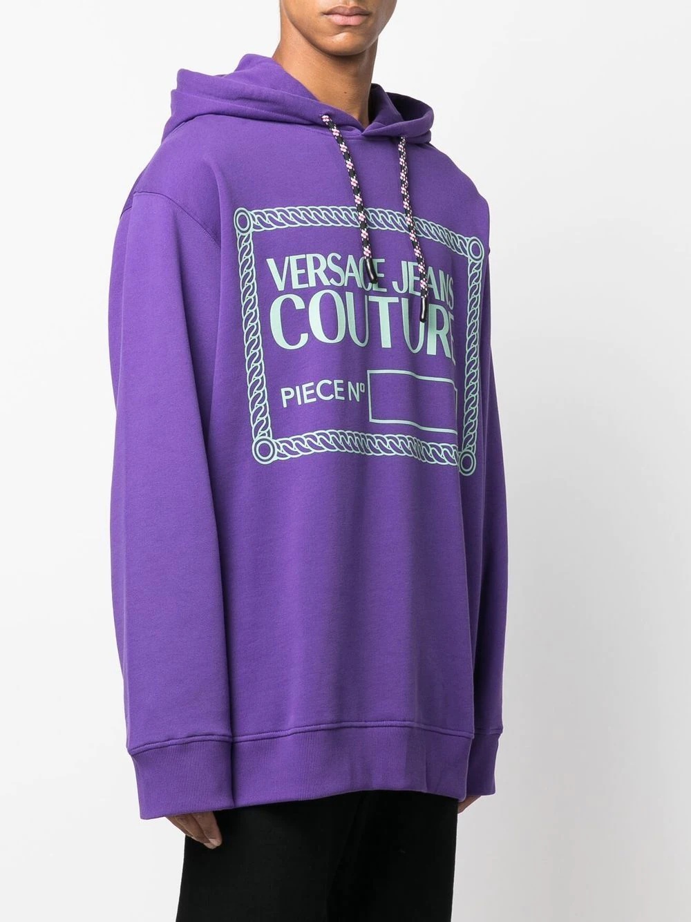 logo-print organic cotton hoodie - 3