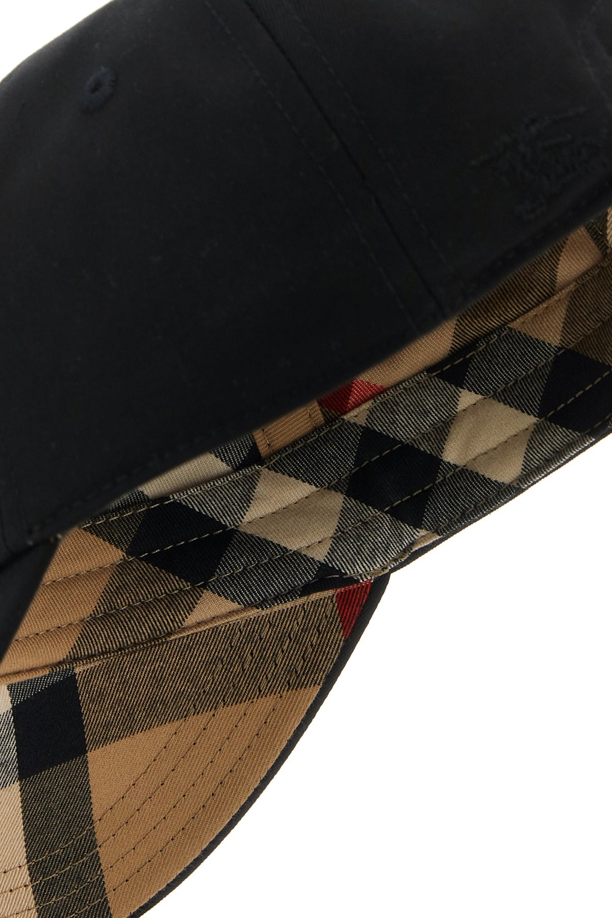 Black polyester blend baseball cap - 4