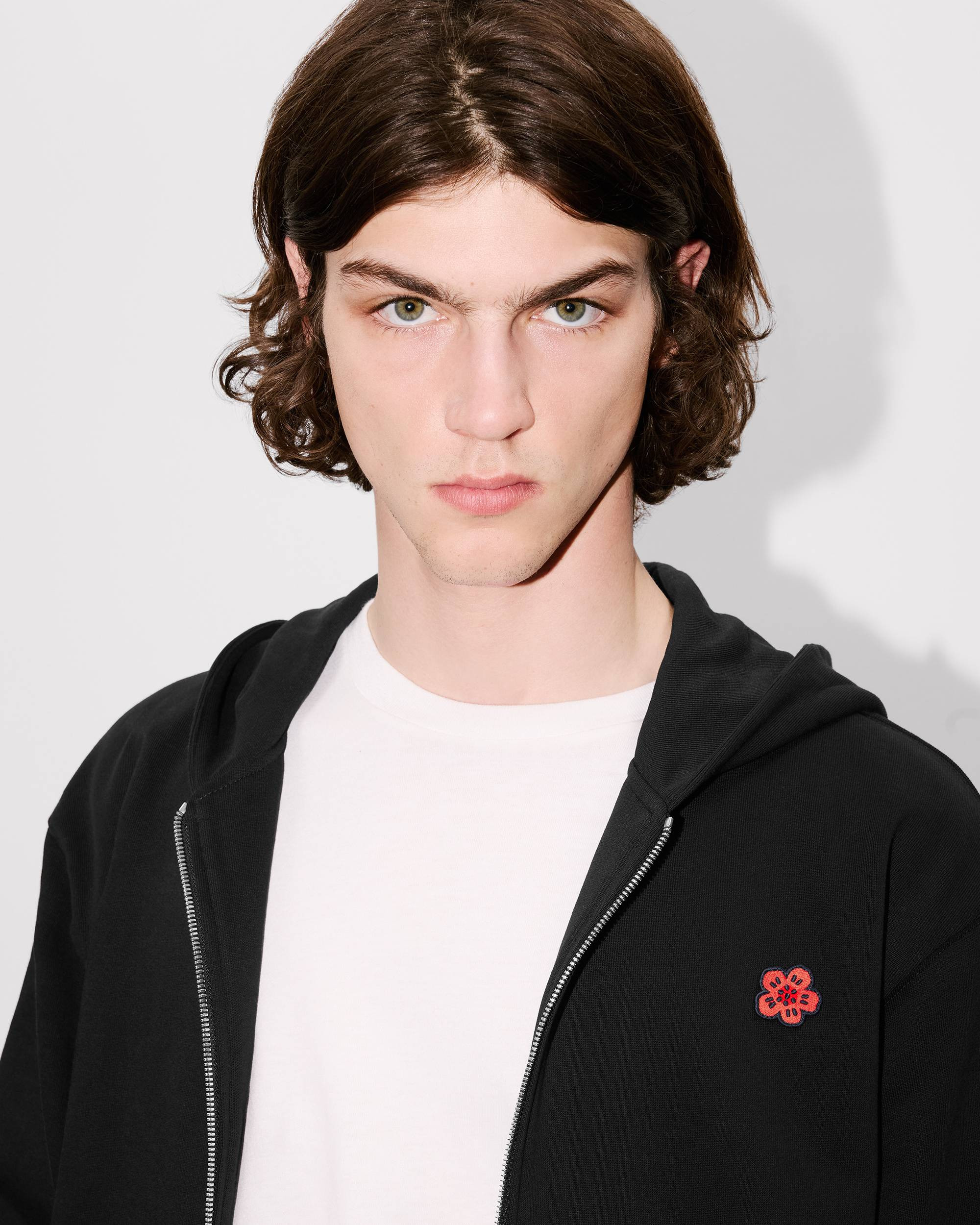 'Boke Flower' embroidered zipped hoodie - 6