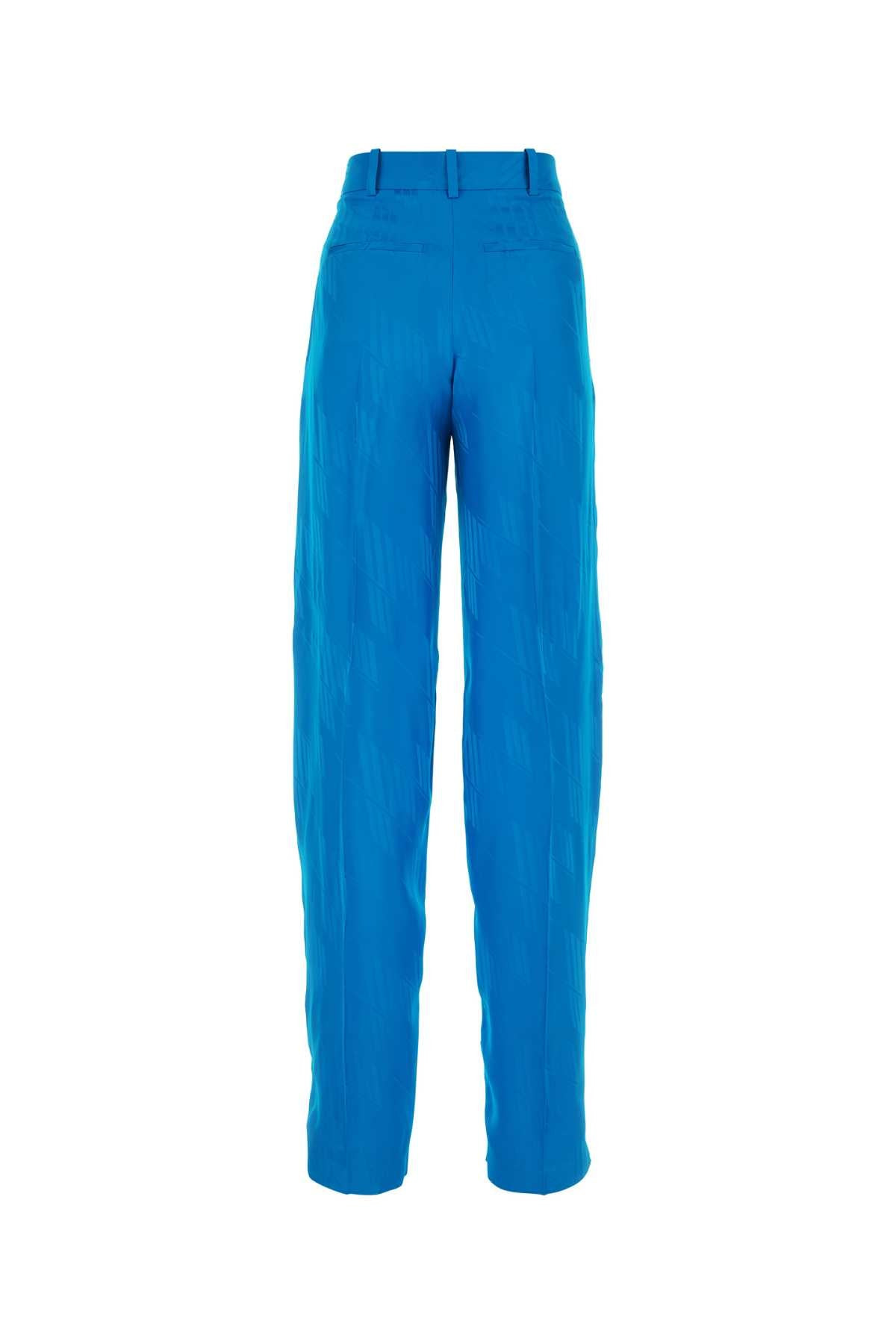 The Attico Women Turquoise Stretch Wool Jagger Pant - 2