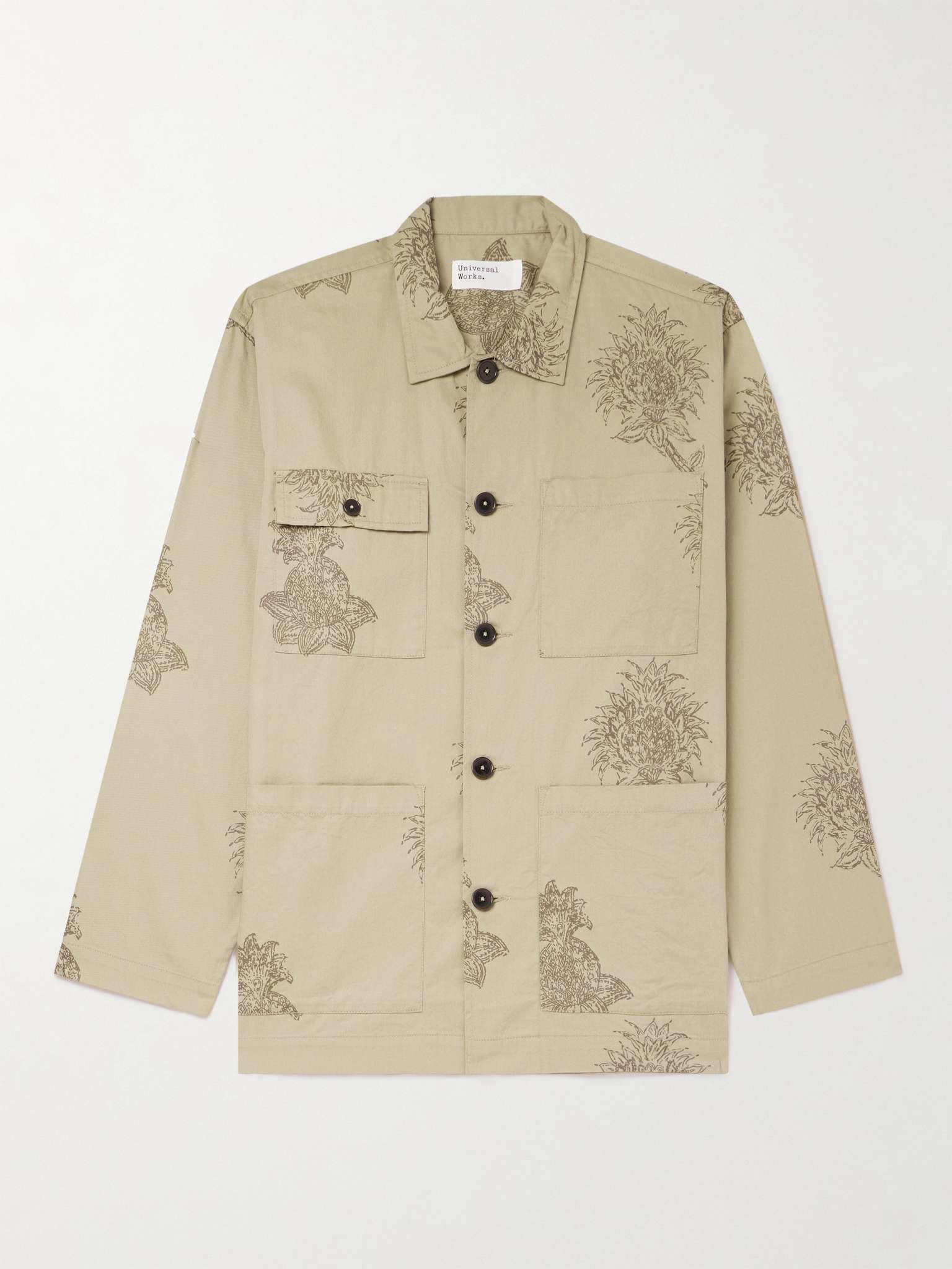 Printed Cotton-Twill Shirt Jacket - 1