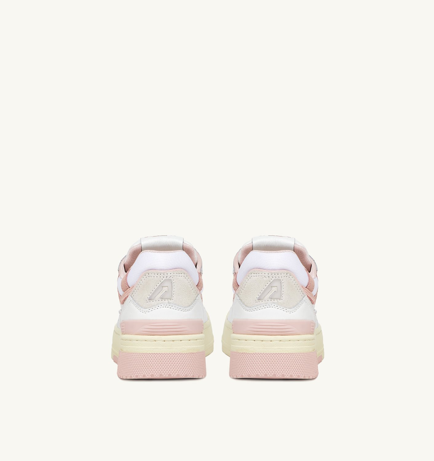 CLC LOW SNEAKERS IN WHITE LEATHER AND POWDER PINK SUEDE - 3
