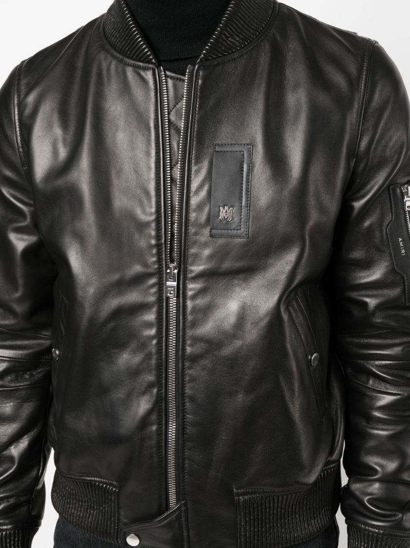 leather bomber jacket - 5