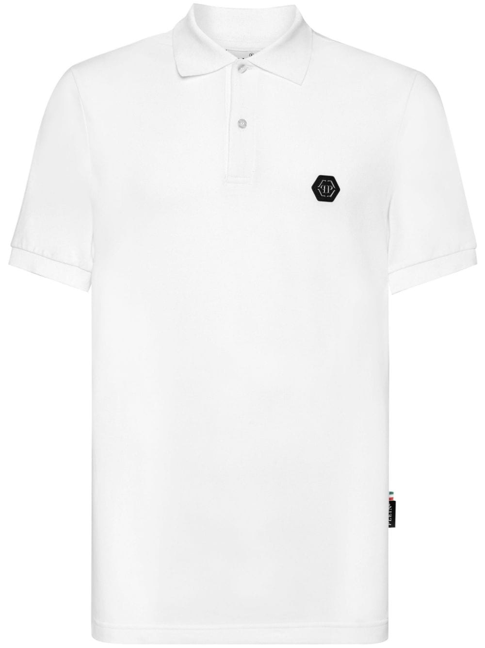 Skull-print polo shirt - 1