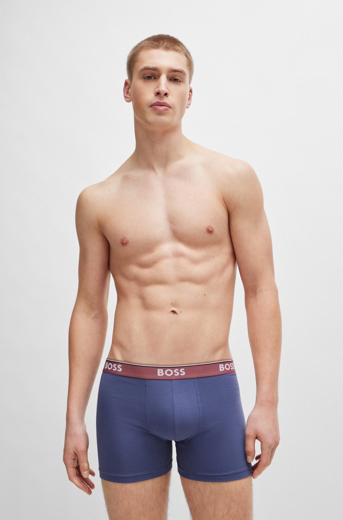 THREE-PACK OF STRETCH-COTTON BOXER BRIEFS WITH LOGO WAISTBANDS - 2