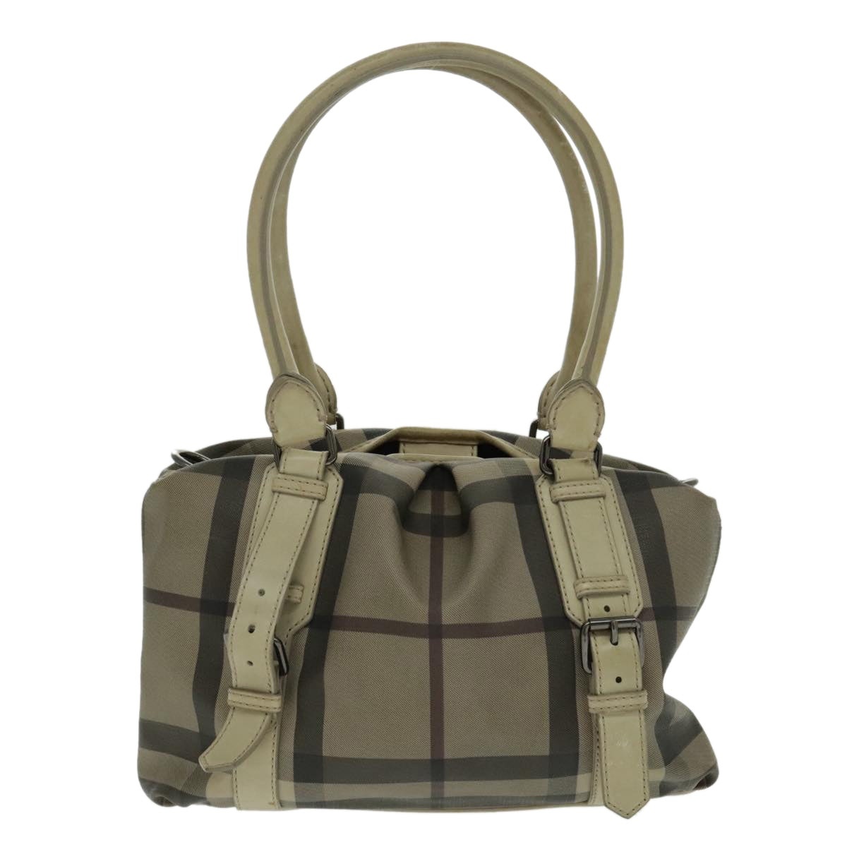 Burberry Nova Check Hand Bag Pvc Beige - 13