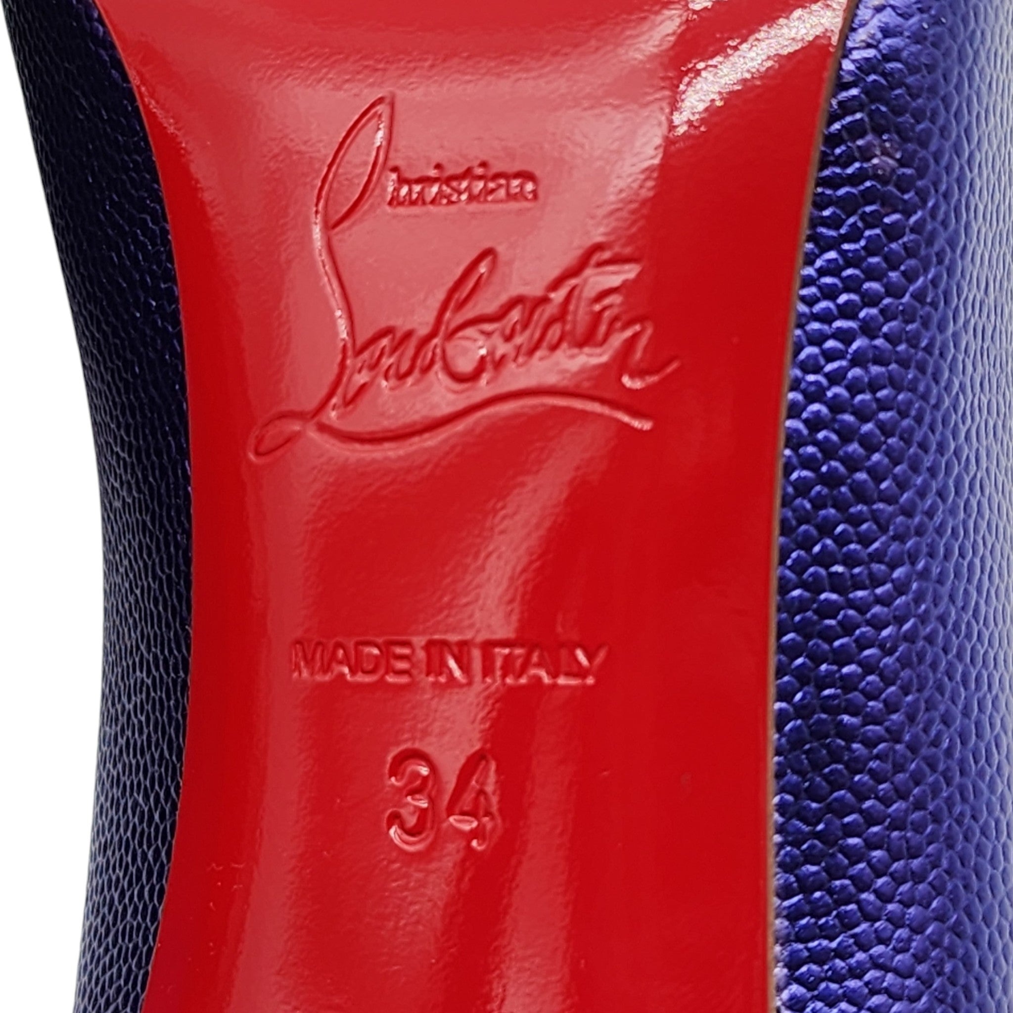 Christian Louboutin Hot Chick Pumps 100mm - Leather - Purple 34 - 9