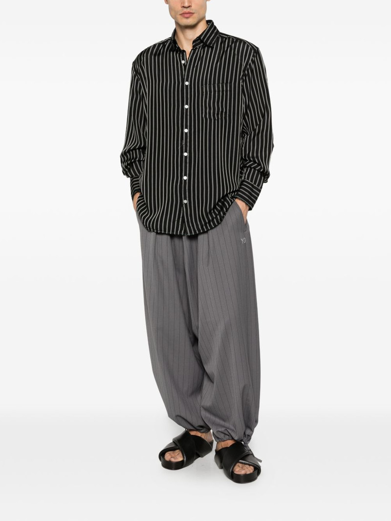 pinstripe drawstring trousers 3