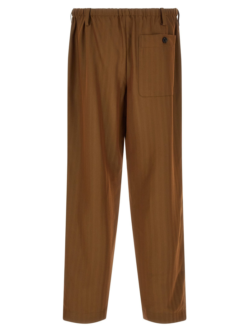 Dries Van Noten Penny Long Pants Brown Wool outlook